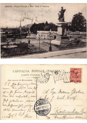 CPA AK GENOVA Piazza Principe e Mon. Duca di Galliera ITALY (532866)