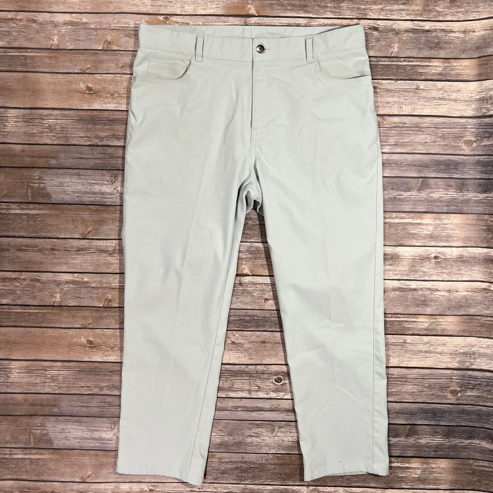 Peter Millar EB66 Performance Stretch Pants Golf Chino 38x28 Mens Beige Active