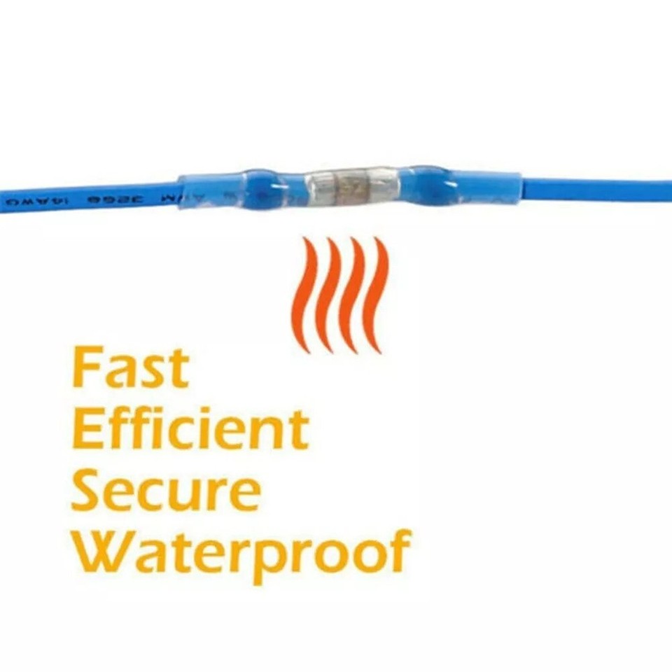 Insulated Solder Sleeve Heat Shrink Butt Connector Terminal Pack of