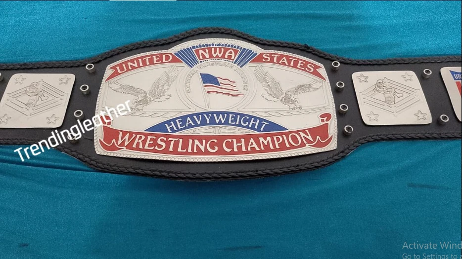 NWA ESTADOS UNIDOS CINTURÓN CAMPEONATO DE LUCHA DE PESO PESADO (2 MM) PLACA Foto 4 de 4