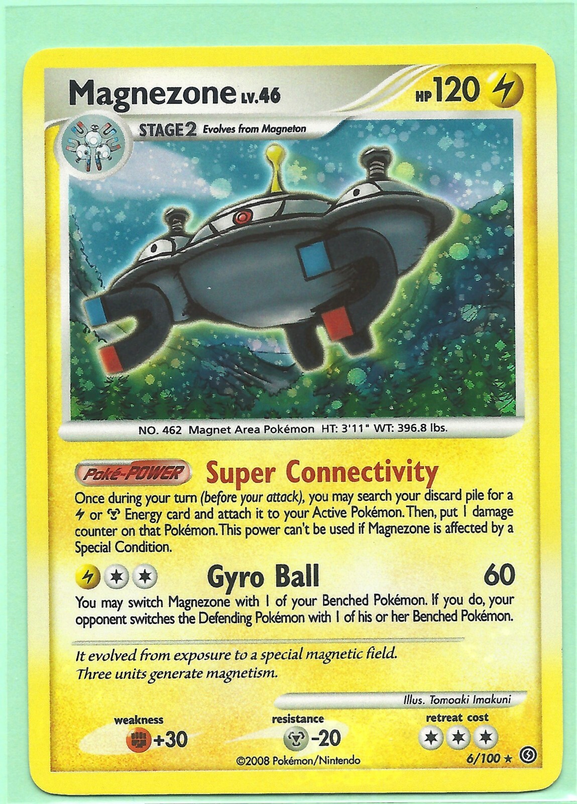 2008 MAGNEZONE 6/100 DP STORMFRONT POKEMON CARD RARE HOLO-NM/M
