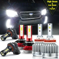 For Subaru Forester 2009-2013 Combo 9005 H11 LED Headlight + 9006 Fog Light Bulb