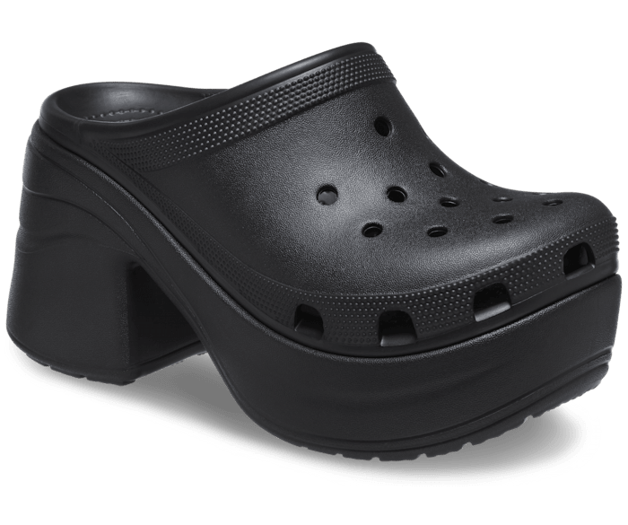 NEW! CROCS SIREN PLATFORM CLOGS Black Heeled High Heel  display picture 3