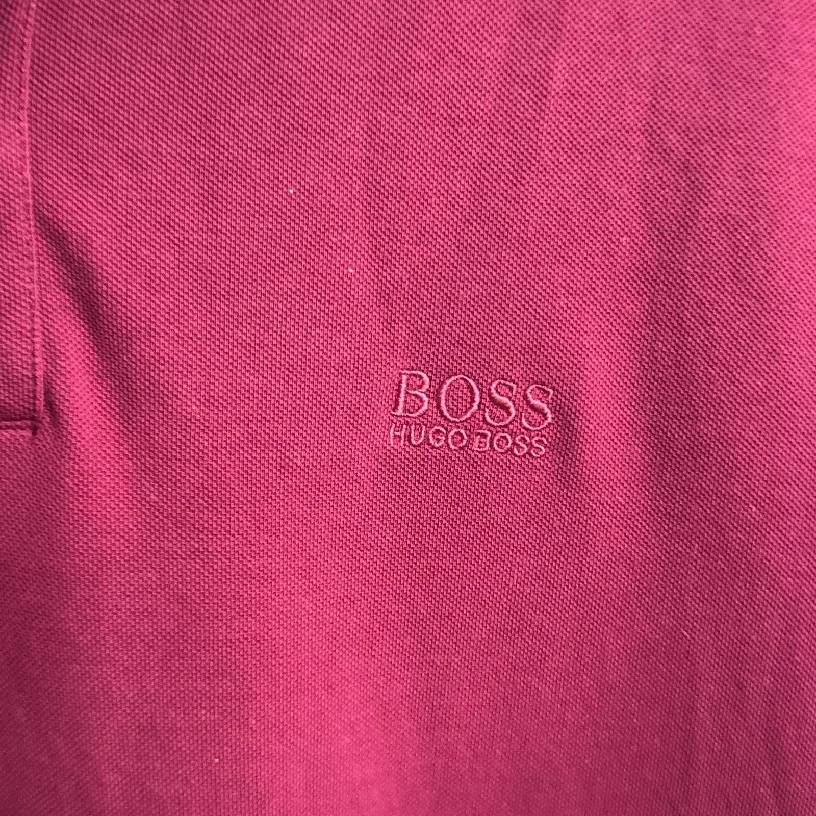 Hugo Boss Men's Regular Fit Pima Cotton Polo Shirt - Burgundy image 6