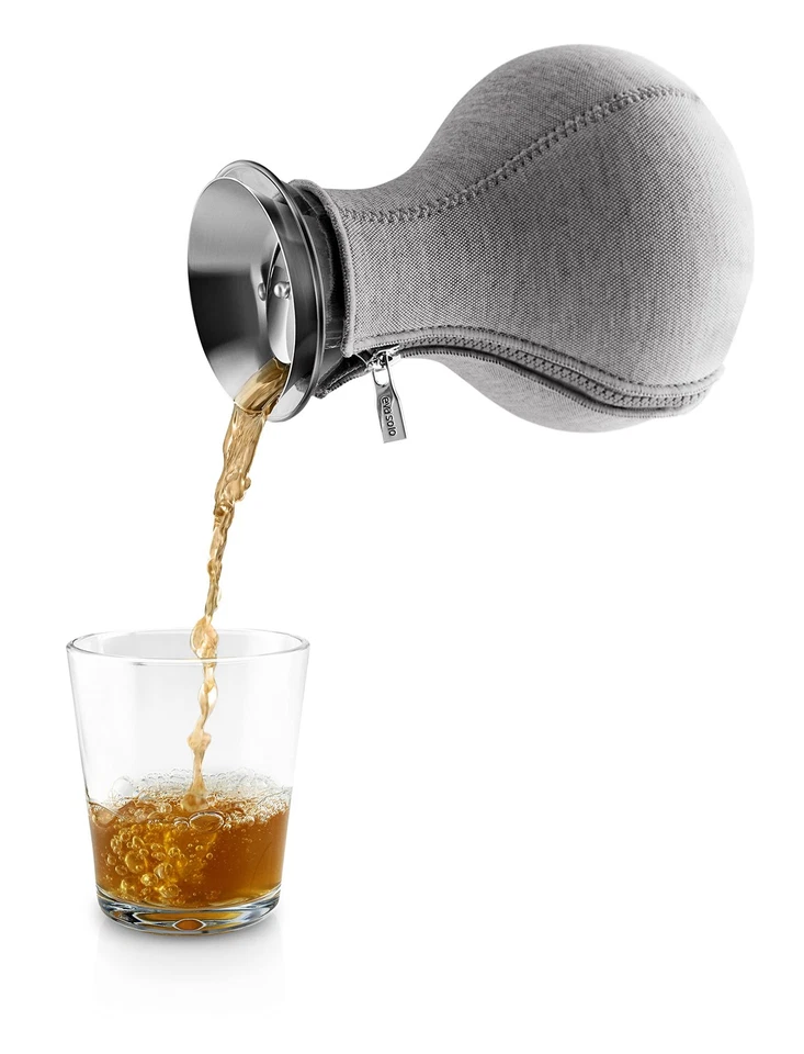 Tetera 1L Vidrio Borosilicato Sin Goteo con Cubierta de Neopreno Gris Oscuro Foto 4 de 4