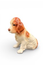Sylvac Vintage Tan Brown & White Cocker Spaniel Puppy Dog Figurine - Ornament