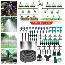 33m 153pcs Automatic Drip Irrigation System Garden Self Watering Plant Hose Kits