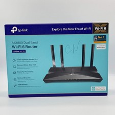 TP Link AX1800 Dual Band Wi-Fi 6 Router Archer AX20 Black New Open Box