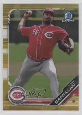 2019 Bowman Chrome Prospects Gold Refractor 16/50 Antonio Santillan Tony 1kk