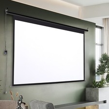 Electric Motorised Projector Screen 72Inch Home Cinema With Remote Black Frame