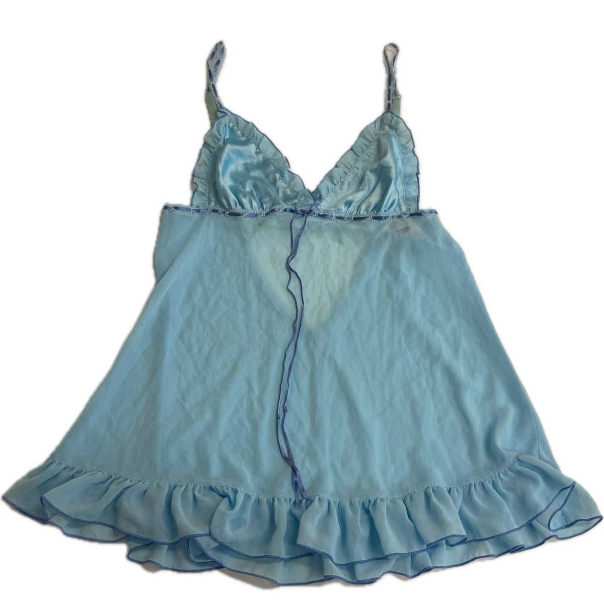 blue sheer babydoll dress Sophie Sheer Babydoll - Blue Atoll main image 0