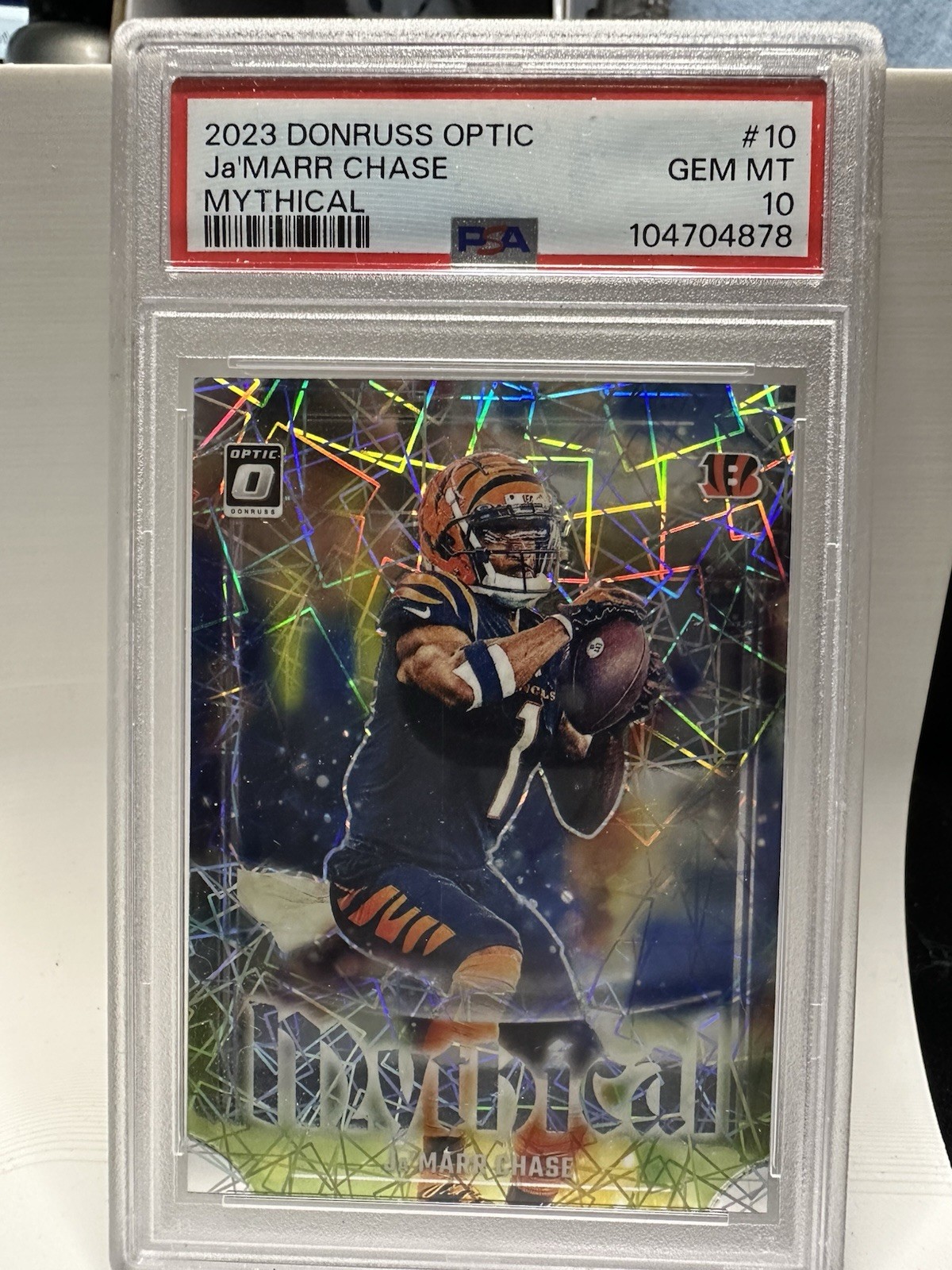 PSA 10 GEM MT 2023 Panini Donruss Optic - Mythical Ja'Marr Chase #10
