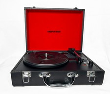 Sharper Image Portable Wireless Bluetooth Turntable Record Player with Speakers