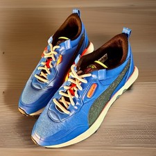 PUMA Wild Rider 387176-01 SAMPLE  Men’s Low Top Lace Up Cushioned Sneakers Blue