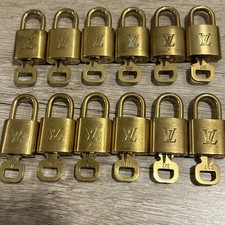 Authentic Louis Vuitton Gold Lock and Key Padlock 302 303 304 305 306 316 317