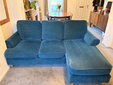 Blue Left Hand Chaise Sofa 2m X 1.5m