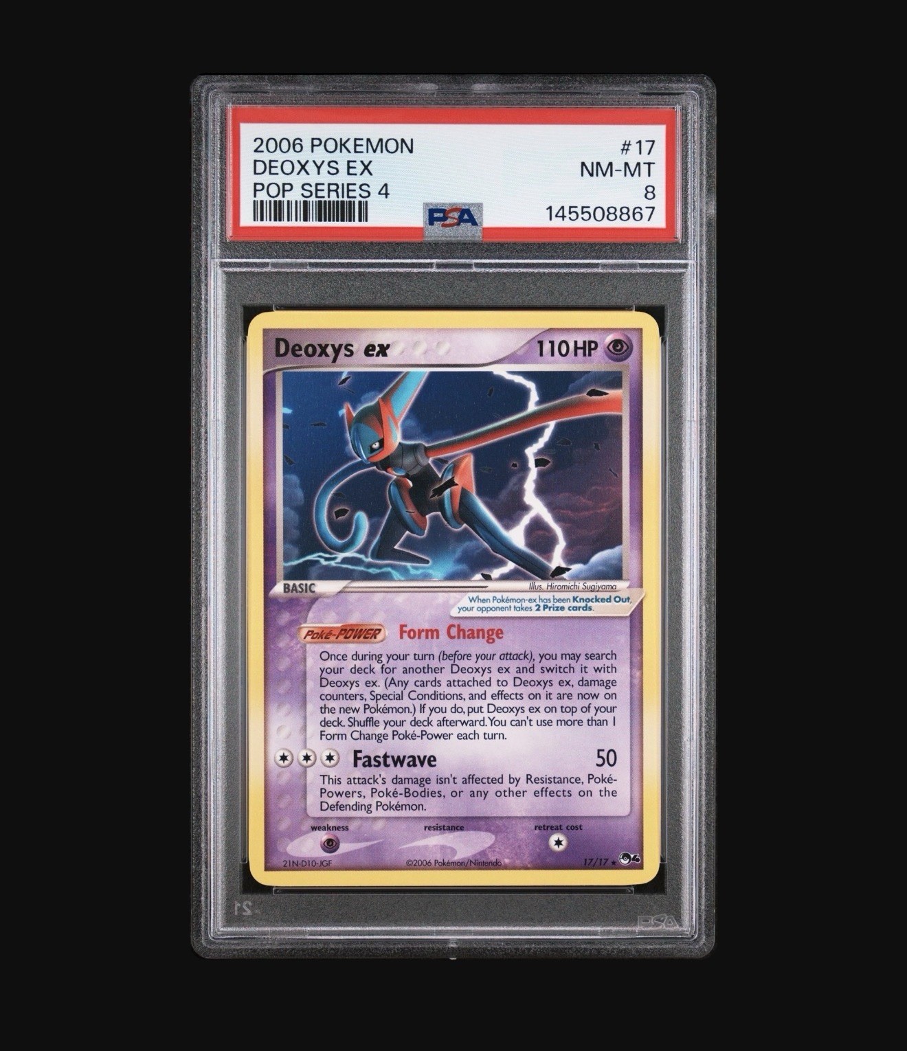 2006 POKEMON POP SERIES 4 #17 DEOXYS EX PSA 8 (POP 34)