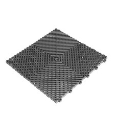 FROZEN BLACK VENTED FLOOR TILES - 40x40cm
