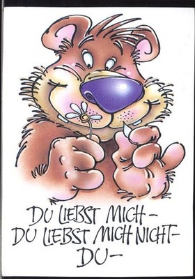 20049021 - Artist Postcard, - You Love Me - You Don't Love Me - You -,