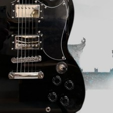 USA Shipment Custom SG Gloss Black Electric Guitar Chrome Hardware HH Pickups
