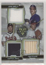 2020 Topps Triple Threads Relic Combos 17/36 Tom Glavine Chipper Jones HOF 0g27