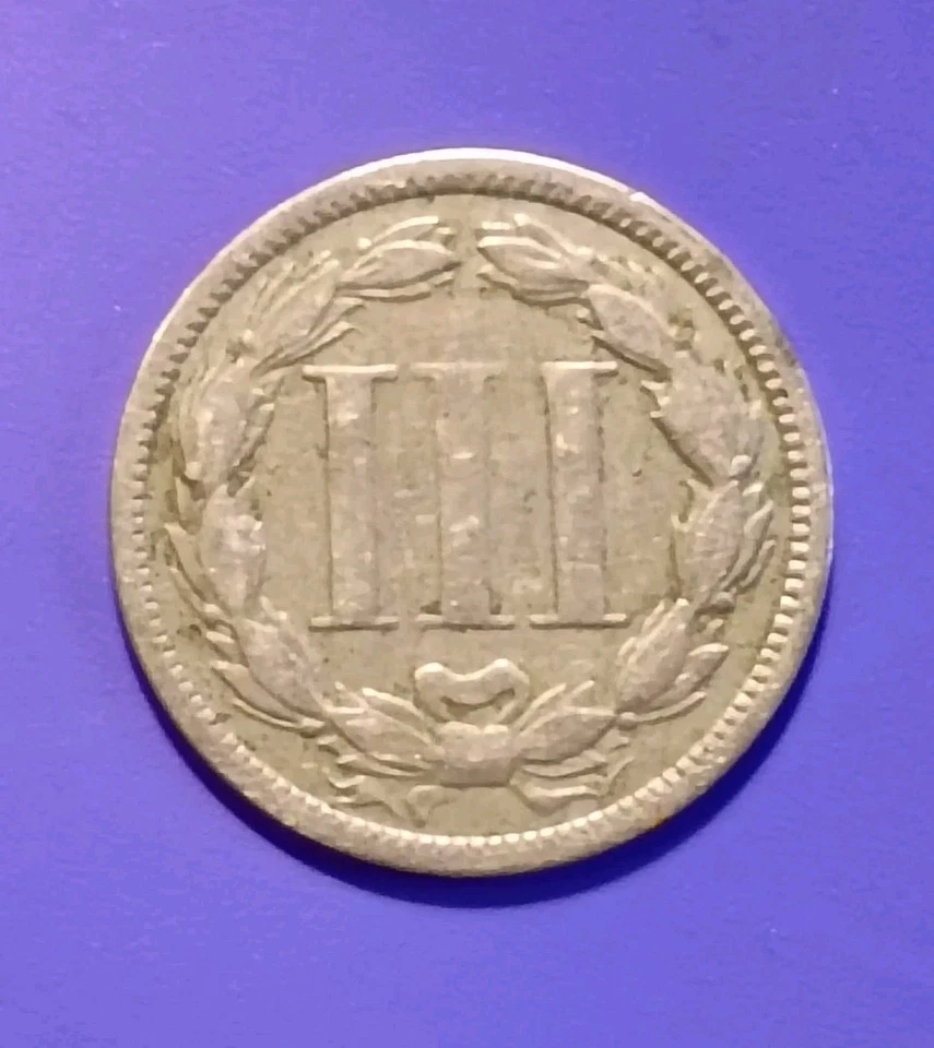Lote de 4 moedas - 1868 três centavos - 1860 cabeça de índio - 1928S trigo - 1972S Bu - Imagem 4 de 4