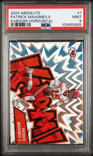 Patrick Mahomes II 2024 Panini Absolute Kaboom! #1 Kansas City Chiefs SSP PSA 9