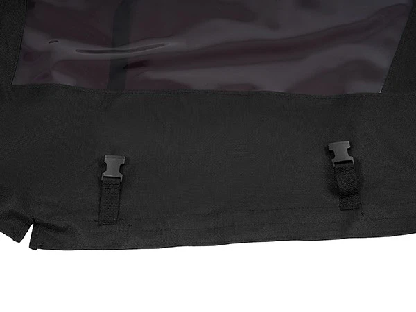 Black Enclosure Soft Upper Doors For Kawasaki Mule Pro-FXT W/ Roof & Rear Window Foto 4 de 4