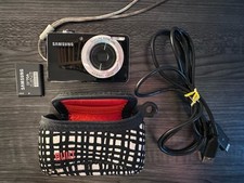 Samsung PL100 12.2MP Compact Digital Camera W/ Charger Battery Case. SEE SCREEN
