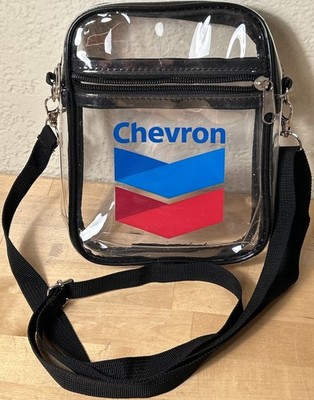 Chevron Clear Purse Stadium Approved Bag Zipper Crossbody Shoulder Bag Logo