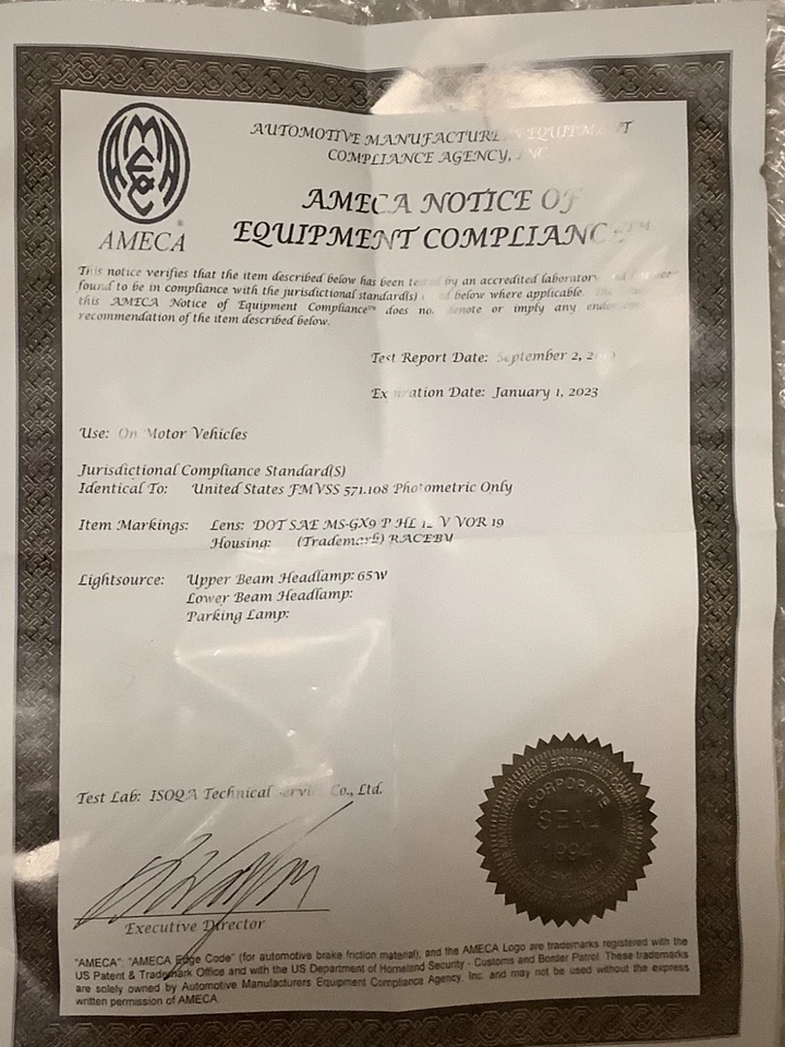 Genuine Royal Enfield head lamp assy with bulb for classic 350/500 bullet 500 - Image 3 of 4