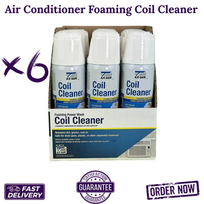 AC-Safe Air Conditioner Foaming Coil Cleaner 19 oz Pack of 6 Self-Rinsing HVAC S