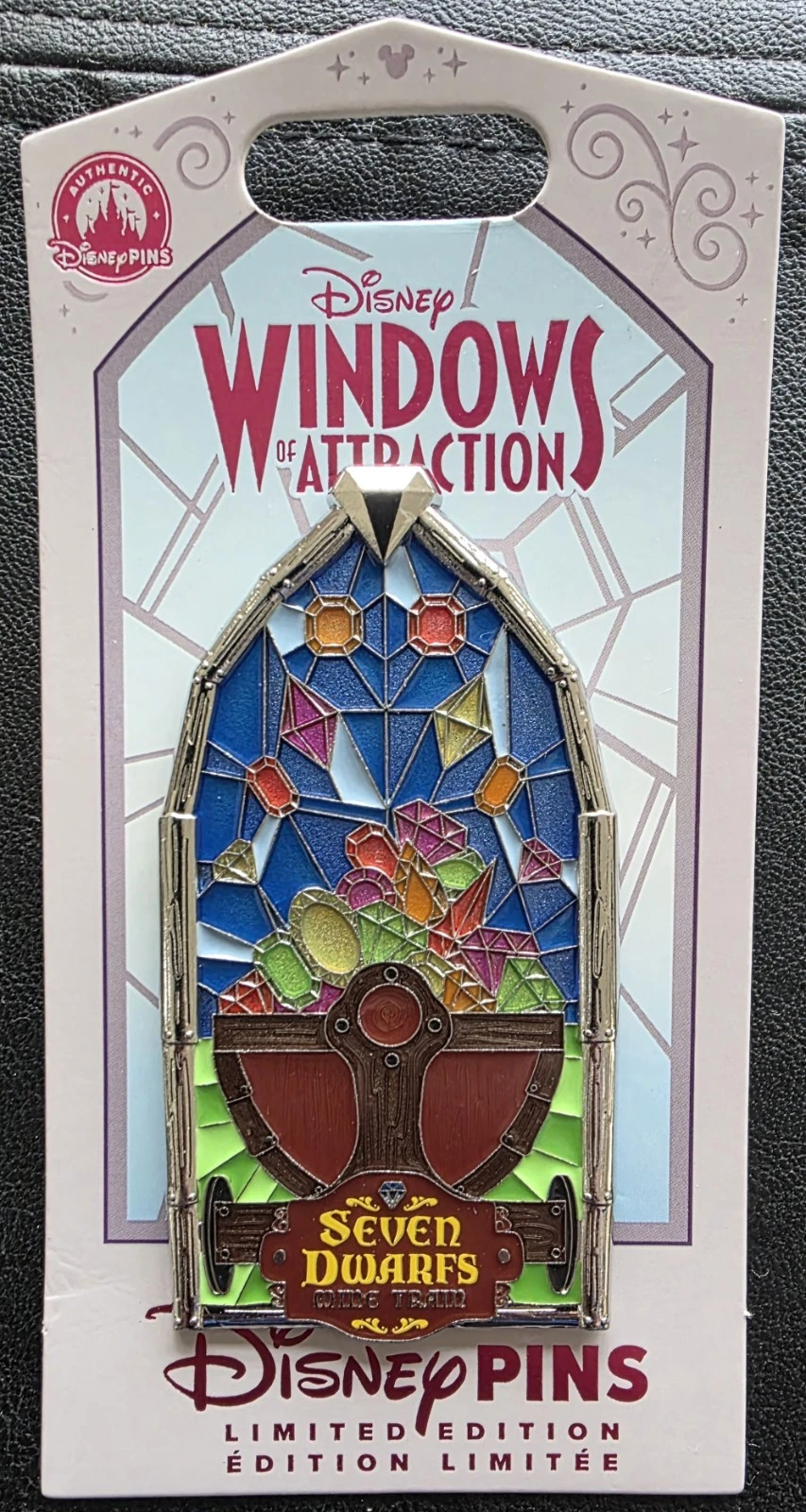 2026 Disney Parks Windows Of Attraction Seven Dwarfs Mine Train LE 2500 Pin NEW
