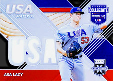 2020 Panini Elite Extra Edition USA Baseball Material Black Asa Lacy #USAM-AS