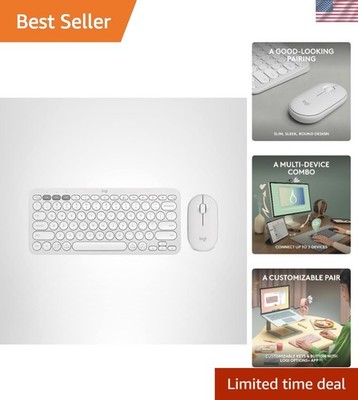 Pebble 2 Tech Duo: Customizable Wireless Keyboard & Mouse - 3- Battery Life