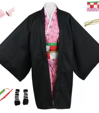 Demon Slayer Kimetsu no Yaiba Kamado Nezuko Cosplay Costume Halloween Kimono