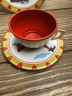 Vintage Queen of Hearts Tin Litho Children’s Tea Set Tray Cup Saucer Plate — photo 5