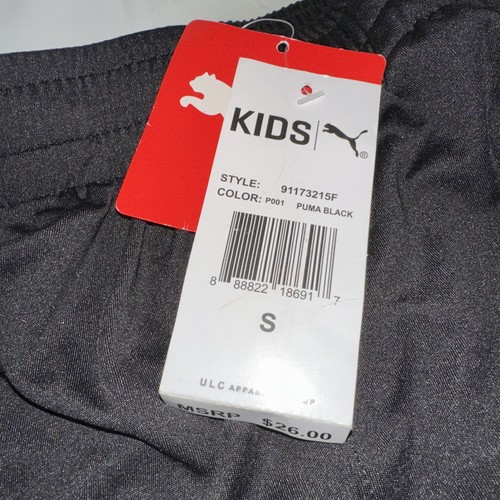 Puma Boys Athletic Shorts Black Small Size 8 - Picture 2 of 8