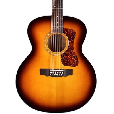 Guild F-2512E Deluxe 12-String Jumbo Acoustic-Electric Guitar, Antique Sunburst