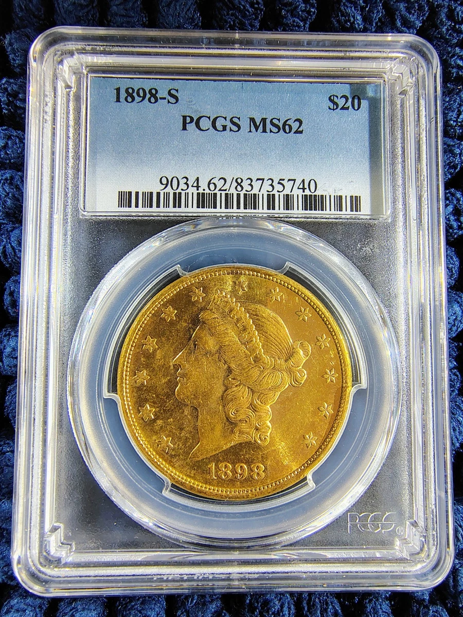 San Francisco 1898 Year Double Eagle $20 US Gold Coins (Pre - 1933