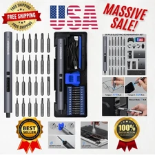 High-Performance 29-in-1 Electric Screwdriver with Rechargeable Battery - Blue