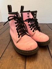 DOC MARTEN DR MARTEN 1460 BOOT PINK KIDS SIZE 11 US 28 EU ZIPPER