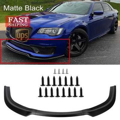 Add-on Air Dam Front Lip For Chrysler 300 C S SRT 2015-2023 V2 Matte Black Kit