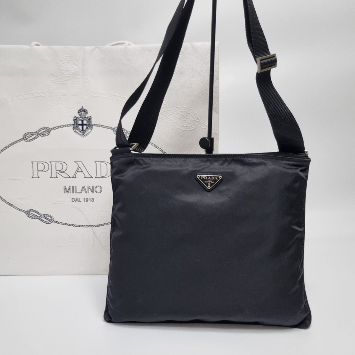 Prada Nylon Messenger Bag Crossbody 412-24 123843768 | eBay Prada Nylon Messenger Bag Crossbody 412-24 123843768 | eBay