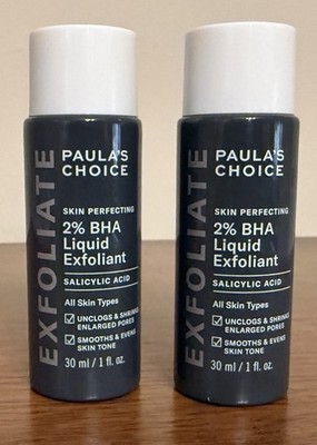Set of 2: Paula s Choice 2% BHA Liquid Exfoliant, 1 oz EACH, Exp 3/27, Exfoliate