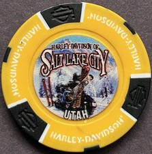 Harley Davidson Full Color Poker Chip Salt Lake City HD in Salt Lake City, Utah