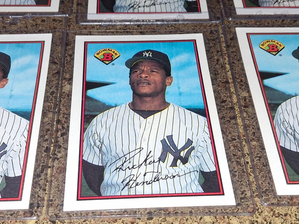 LOTE DE 16 1989 BOWMAN BB #181 RICKEY HENDERSON. - AFILADO Foto 3 de 4