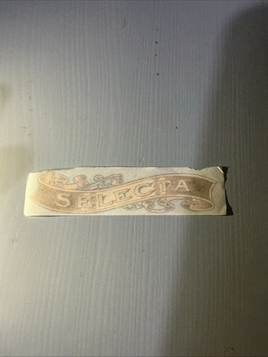 ORIGINAL RARE NOS 1920 s BICYCLE WATER SLIDE TRANSFER  SELECTA  AUTOMOBILIA