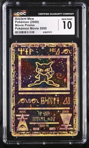 CGC 10 GEM MINT Ancient Mew 2000 Movie Promo Reverse Holo SWIRL Pokemon Card