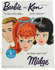MATTEL 1962 PONYTAIL BARBIE KEN MIDGE TEEN AGE FASHION MODEL BOOKLET CATALOG